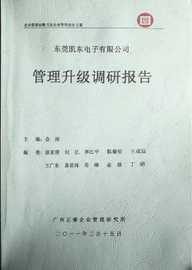 2011年3月15日，正睿咨詢專家向凱東決策層陳述調(diào)研報(bào)告